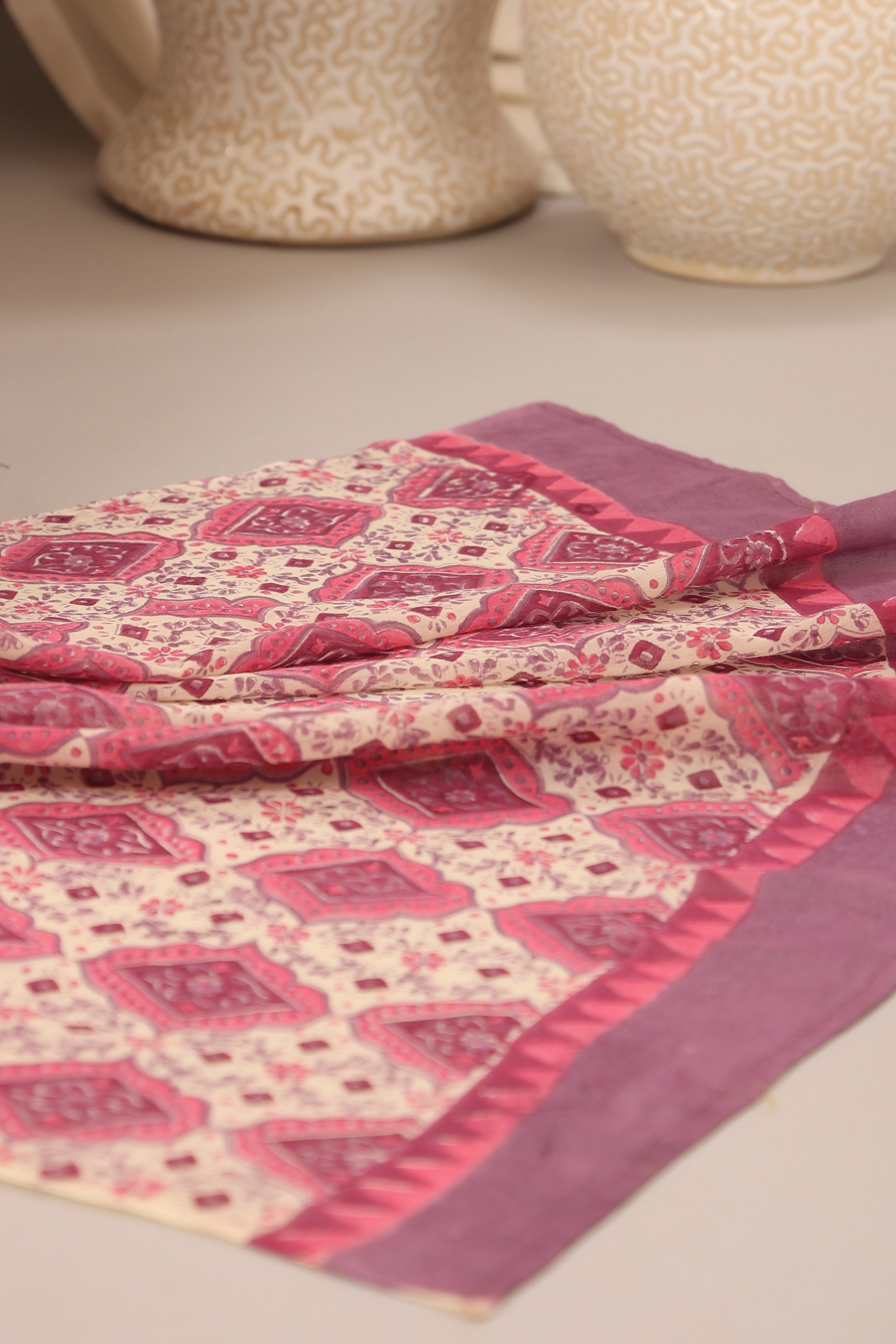 Magenta Pink  Kurta And Dupatta Set
