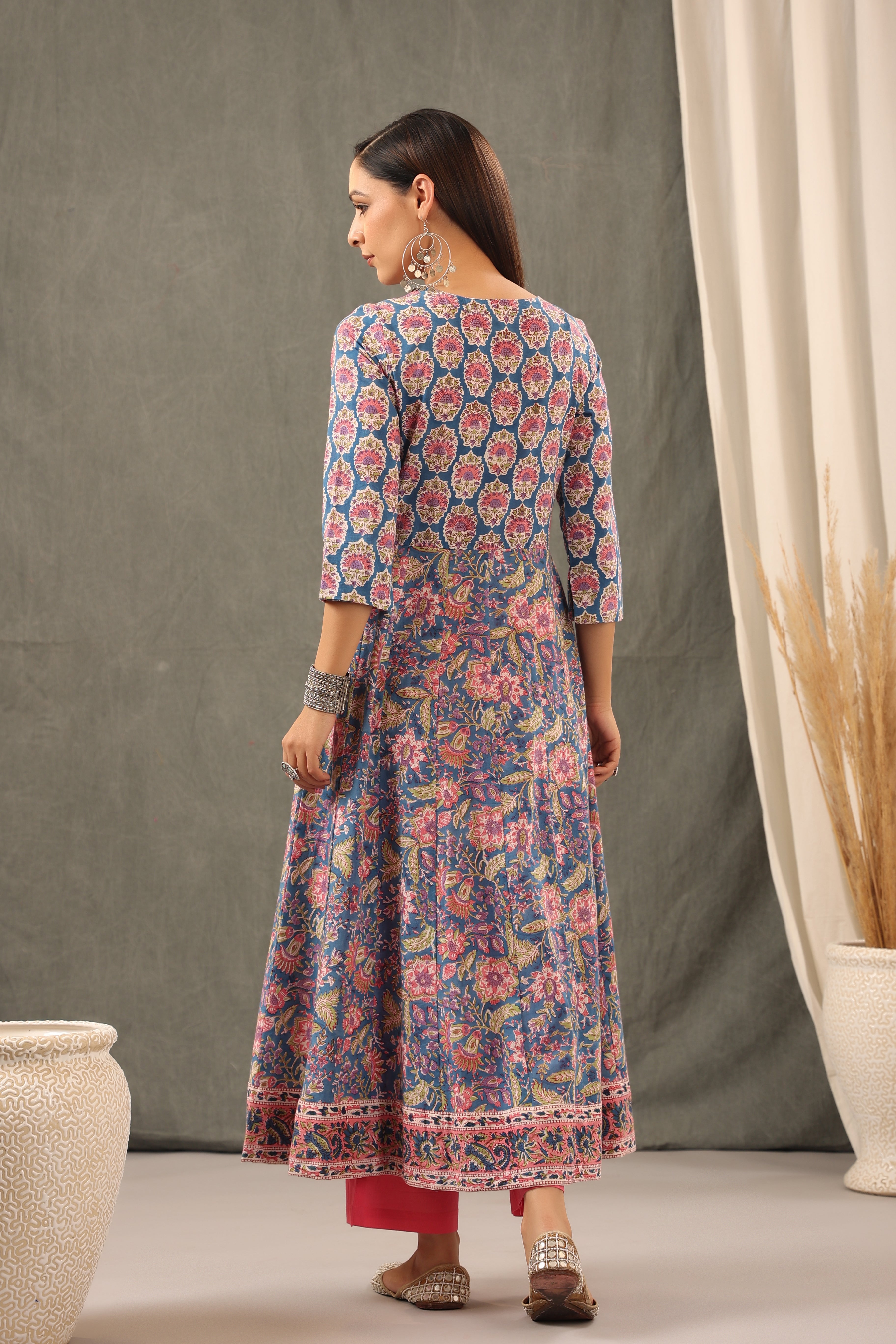 Persian Blue Anarkali Kurta
