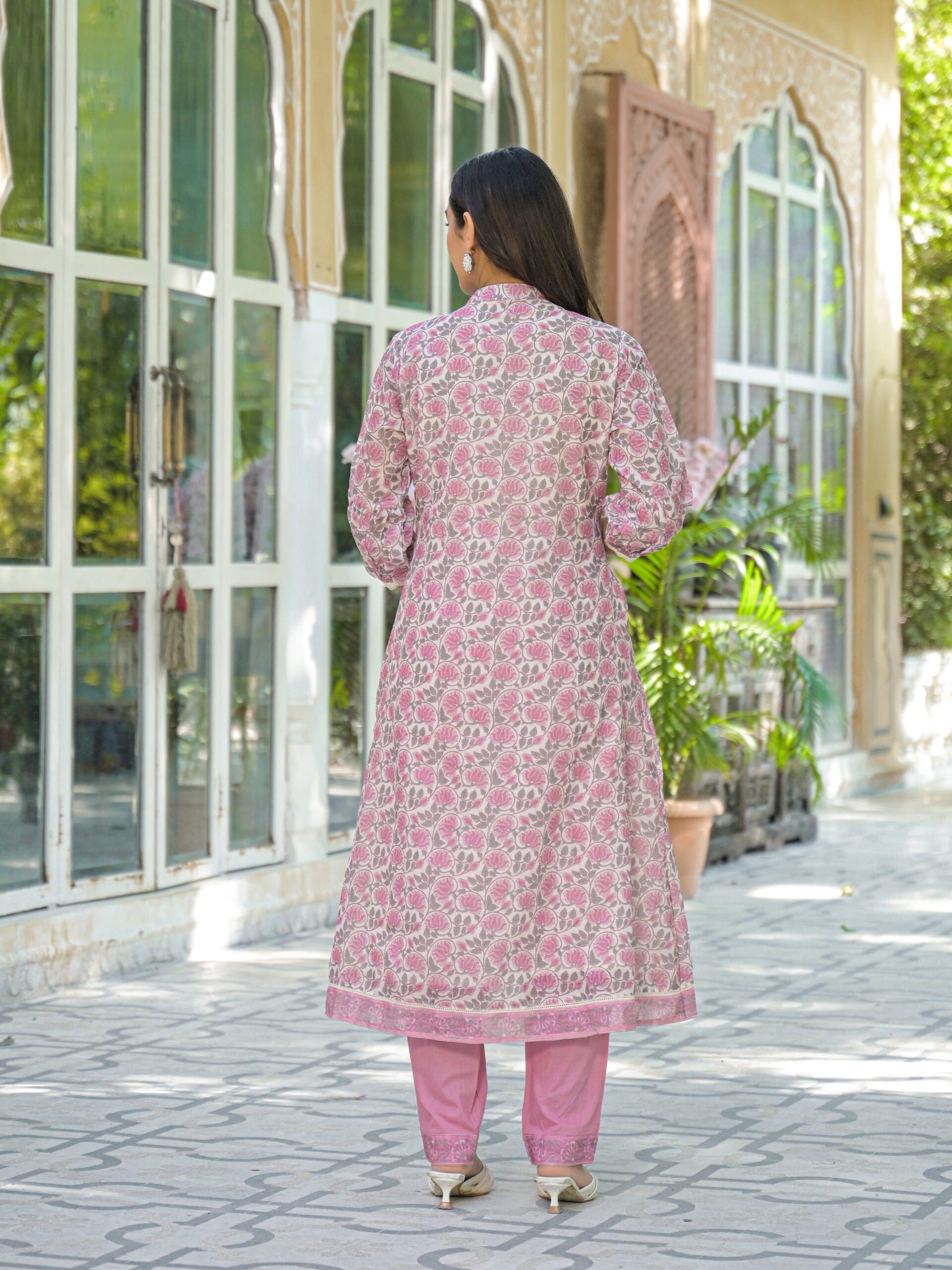 Label Khoj Women Lilen kurta, trouser and dupptta set