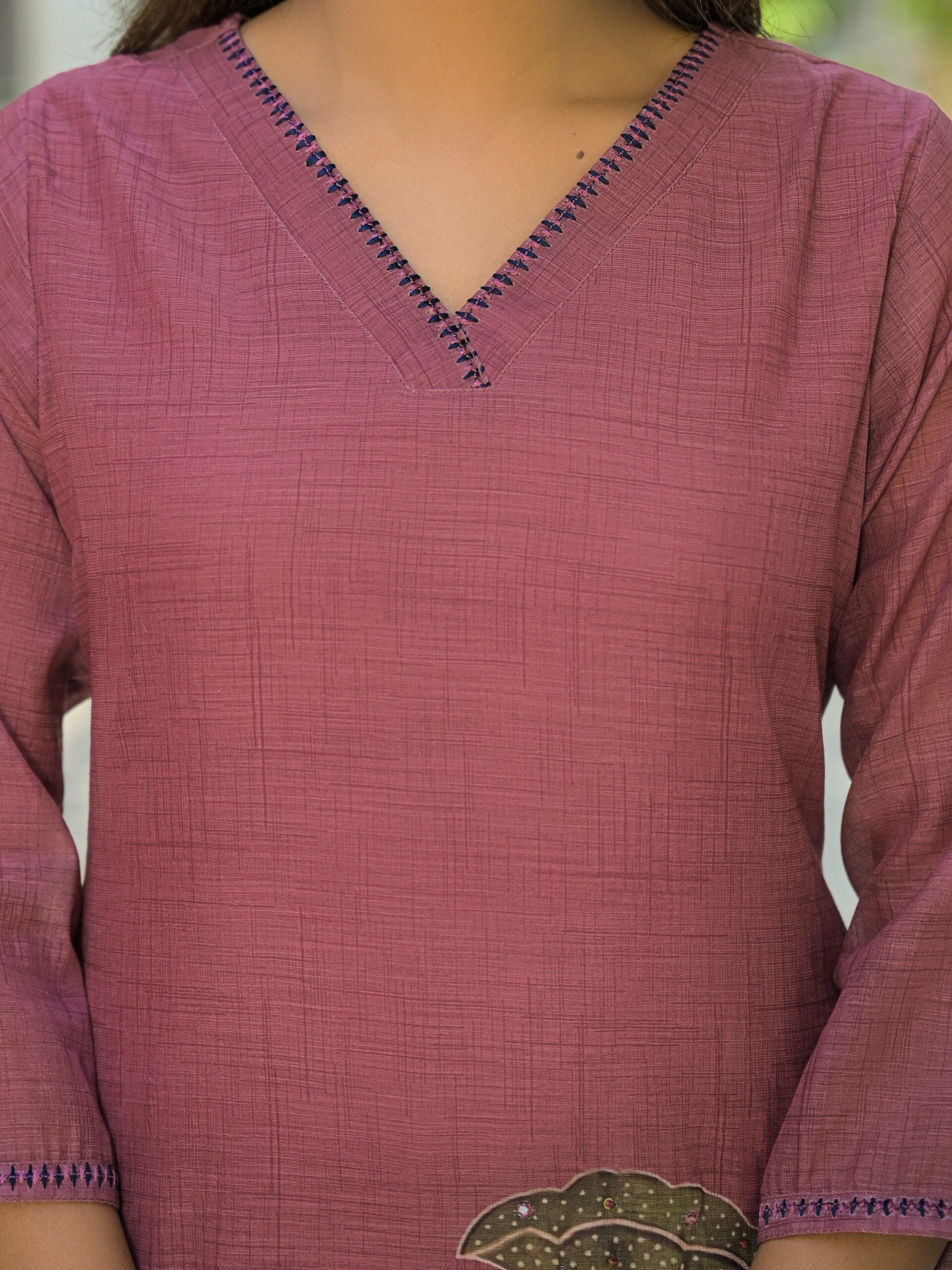 Label Khoj Women Lilen kurta, trouser and dupptta set