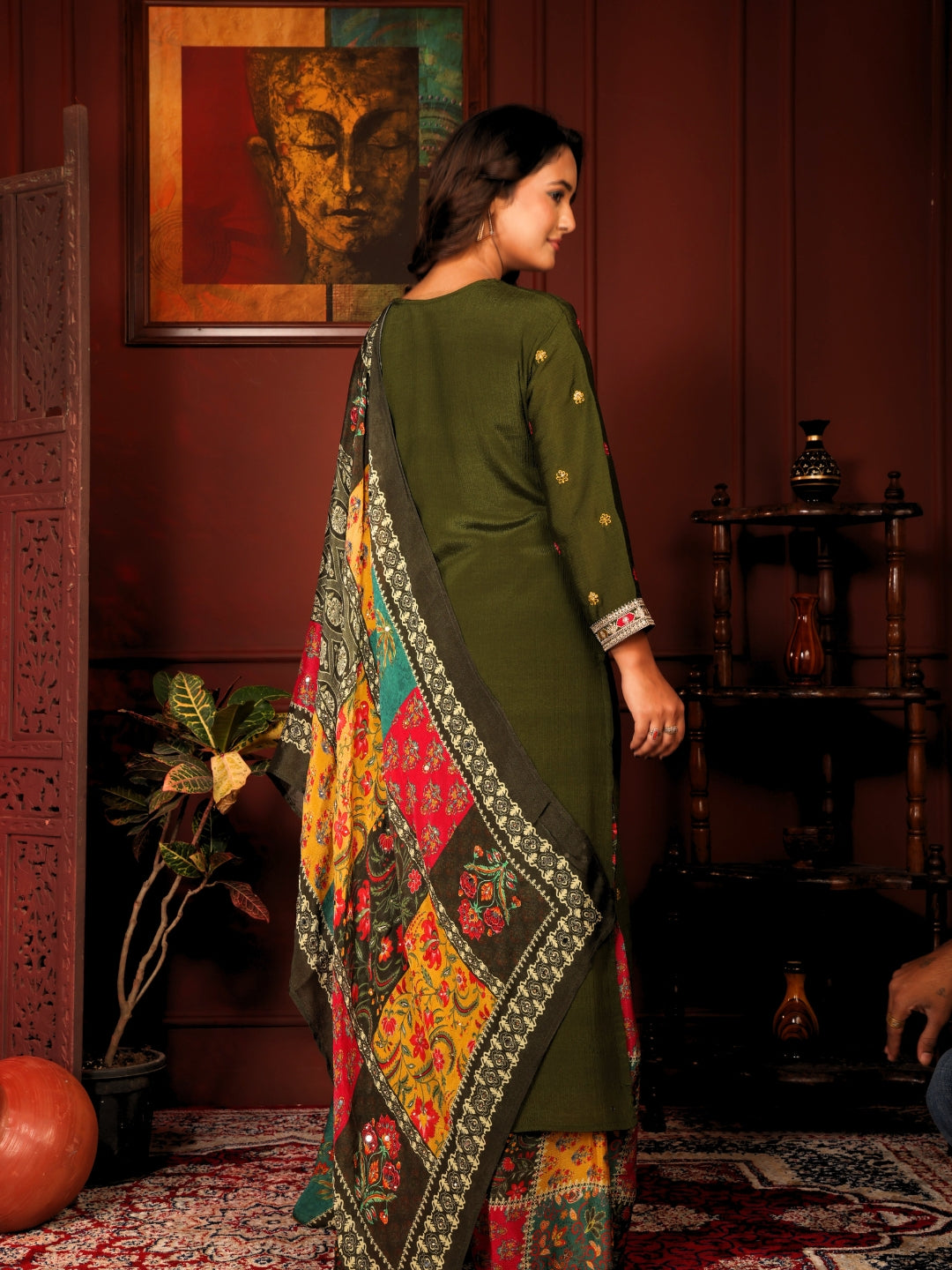 Label khoj chinon mal Embroidered Kurta With sharara & Dupatta