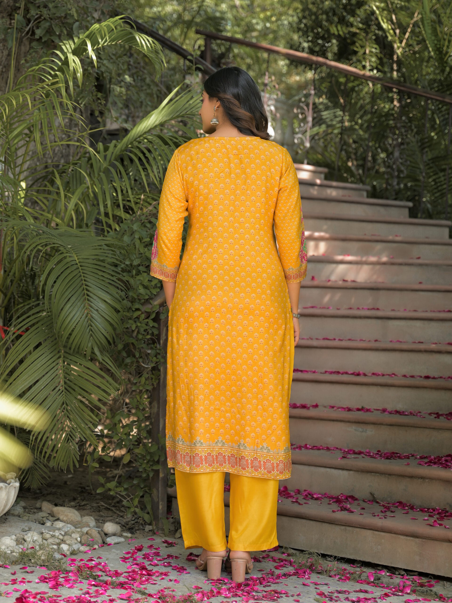 Label Khoj Women Pure viscose maslin with hand work kurta set
