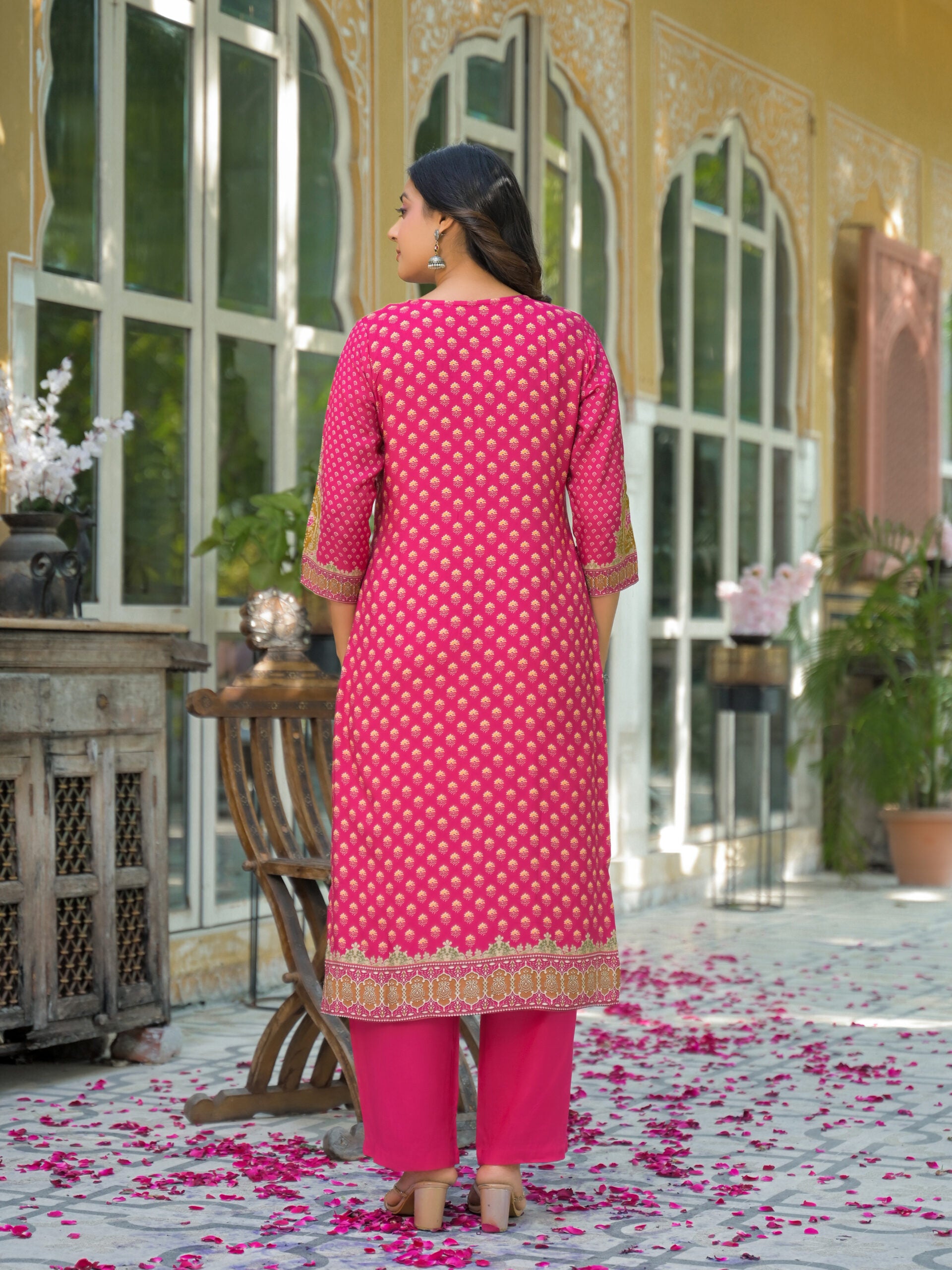 Label Khoj Women Pure viscose maslin with hand work kurta set