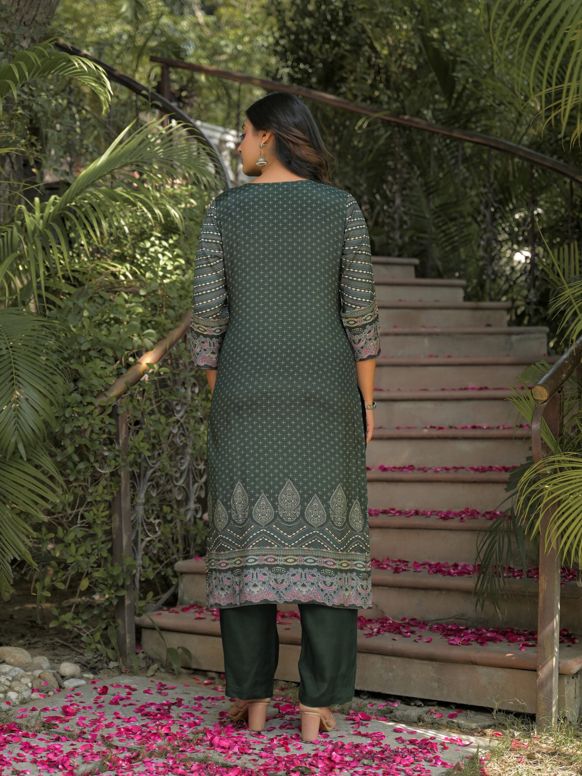 Label Khoj Women Pure viscose maslin with hand work kurta set