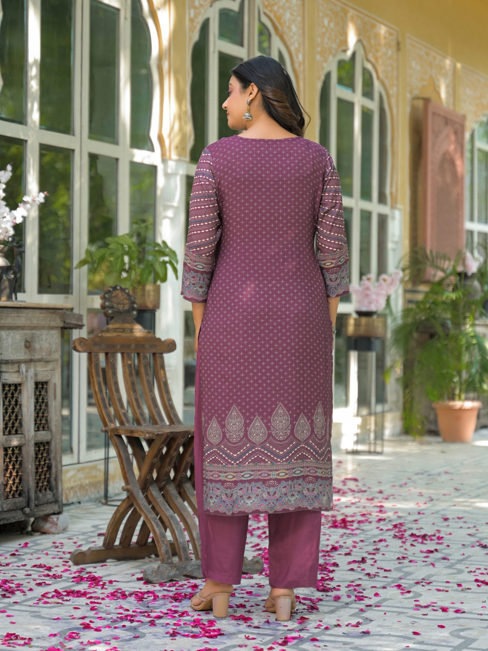 Label Khoj Women Pure viscose maslin with hand work kurta set