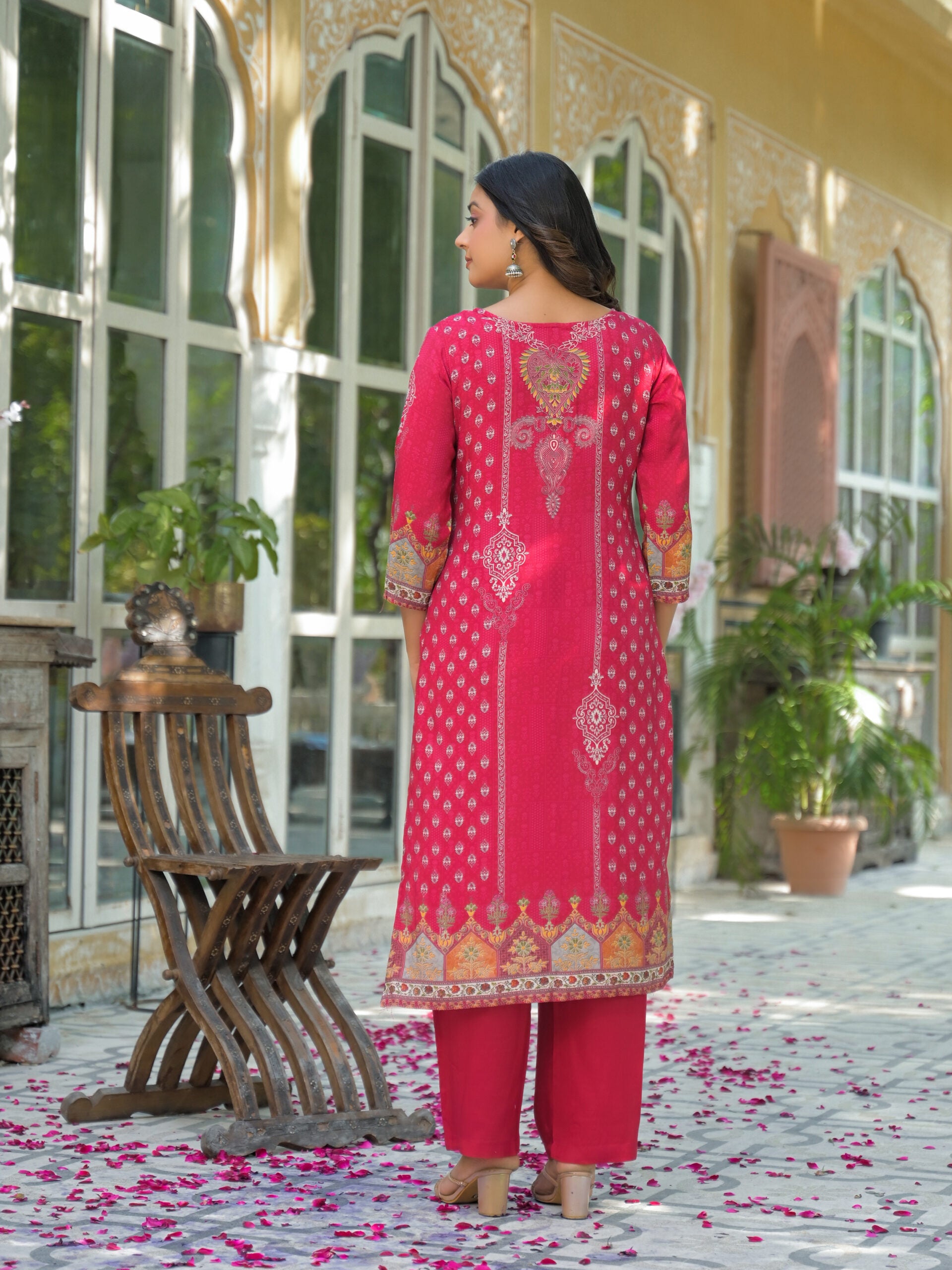 Label Khoj Women Pure viscose maslin with hand work kurta set