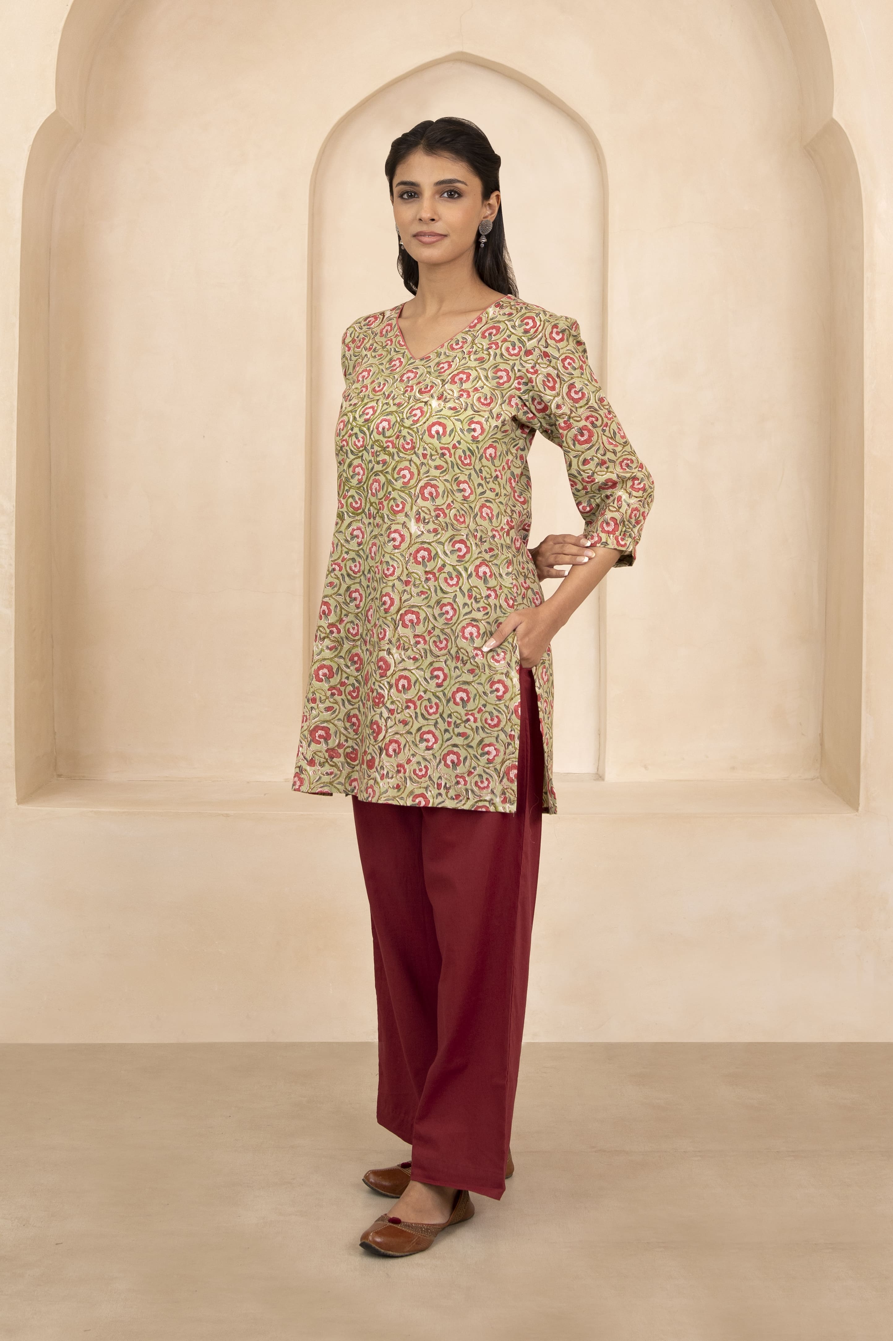 Vermillion Red Palazzo Pant