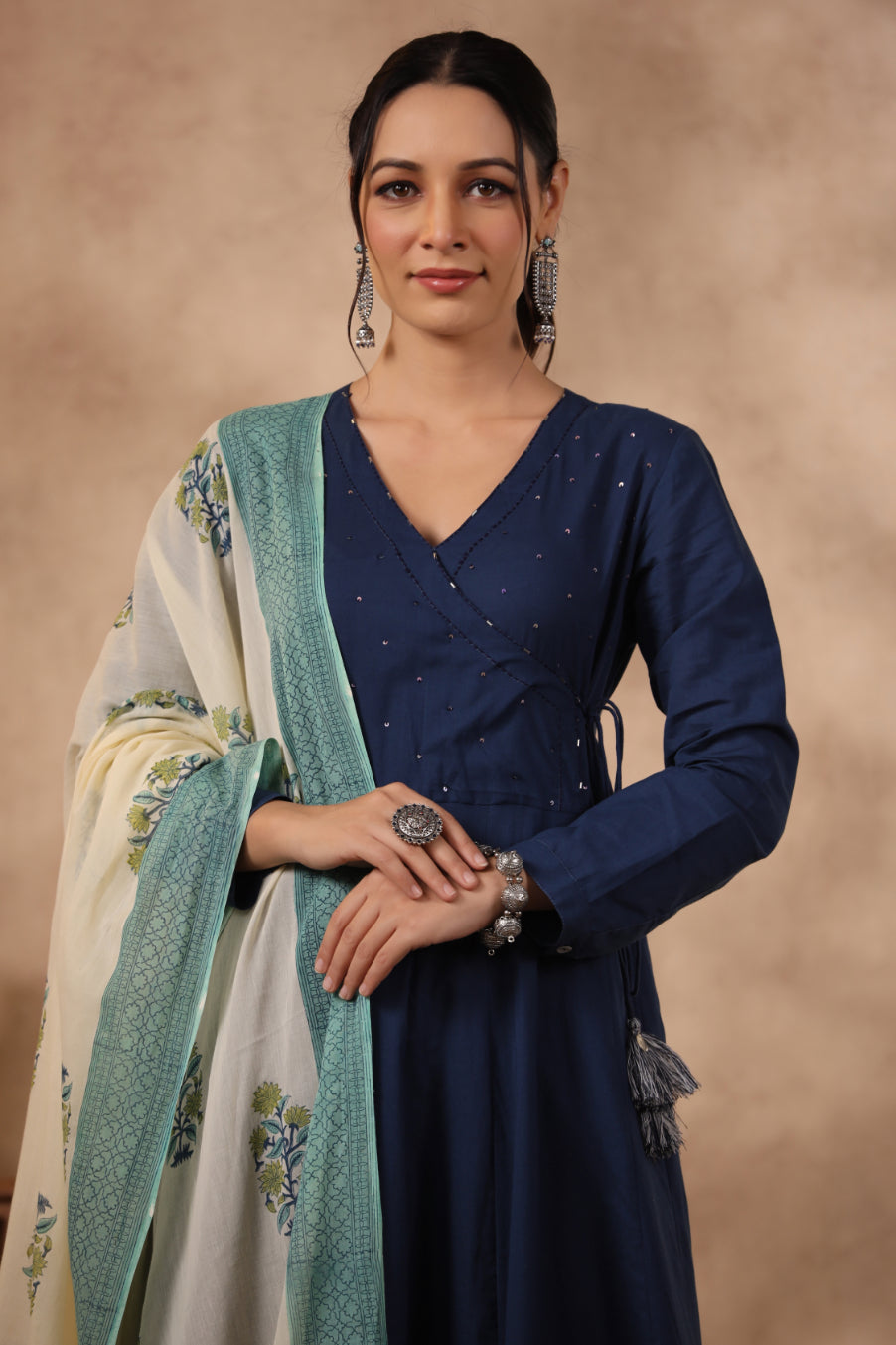 Shuddhi blue color 3 piece set