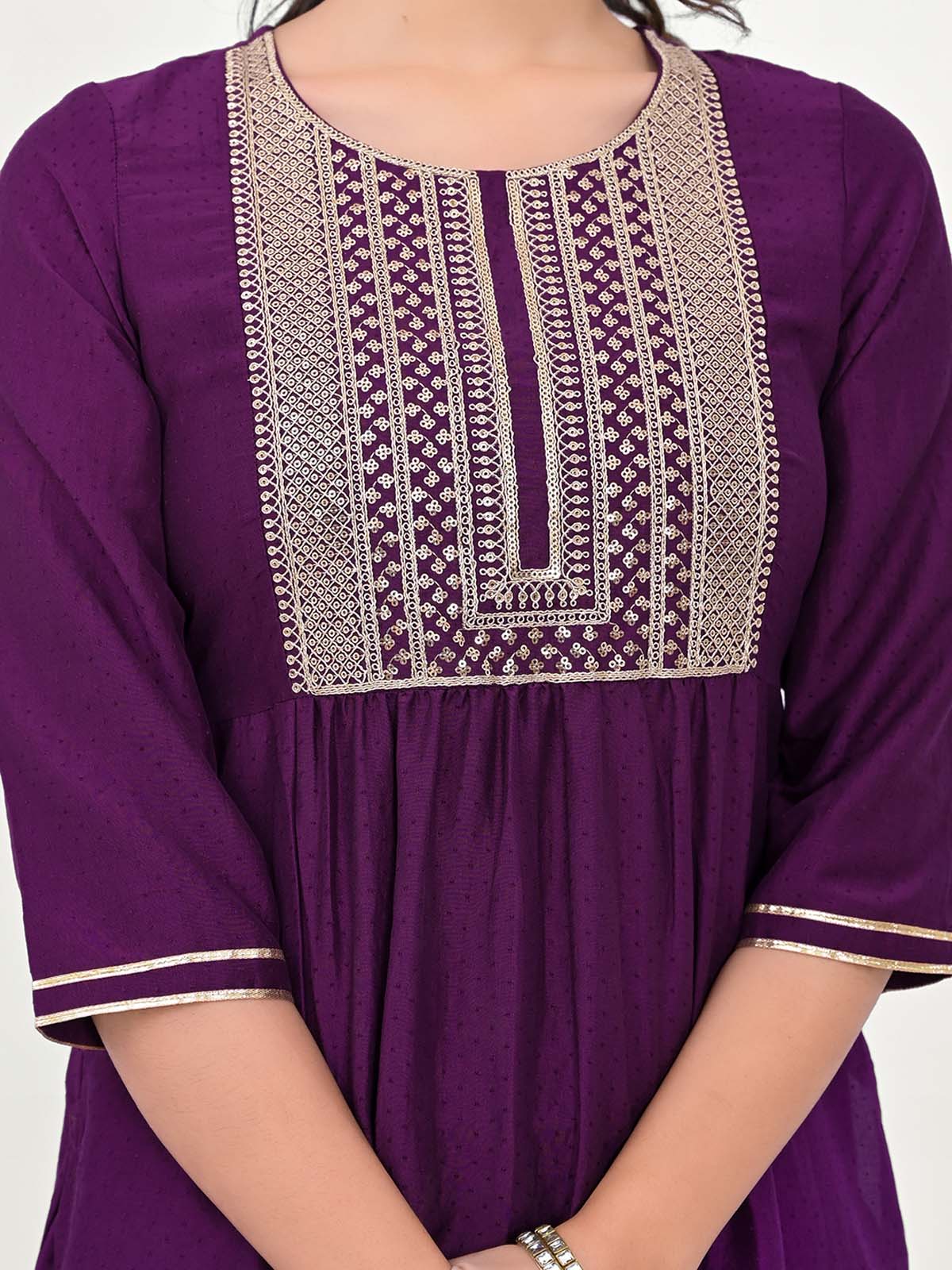 Label khoj Embroidered Work Kurta with Trousers & With Dupatta