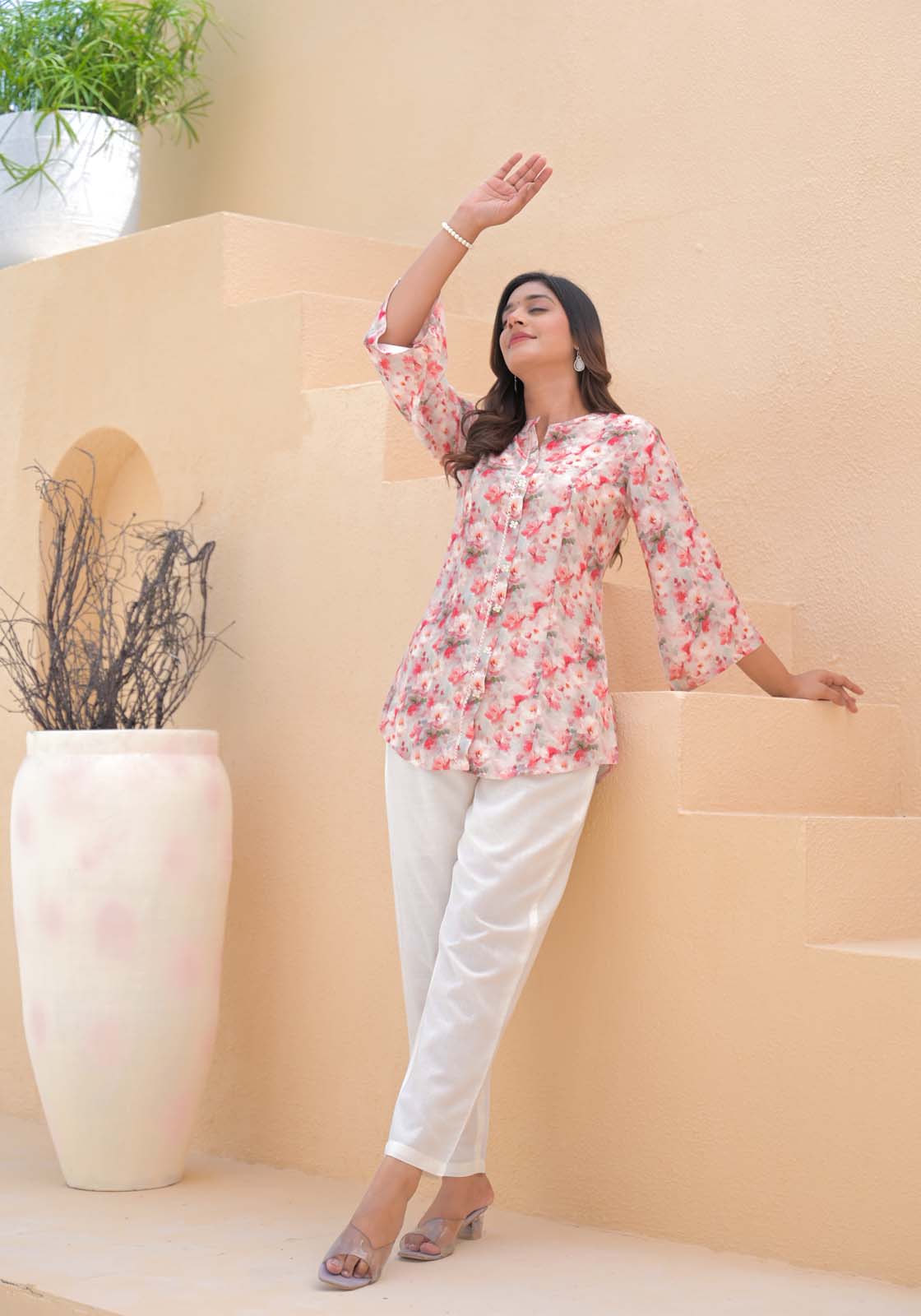 Label Khoj Women's viscose rayon Printed Cord Set