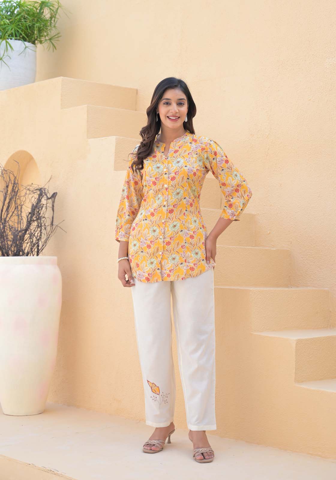 Label Khoj Women's viscose rayon Printed Cord Set