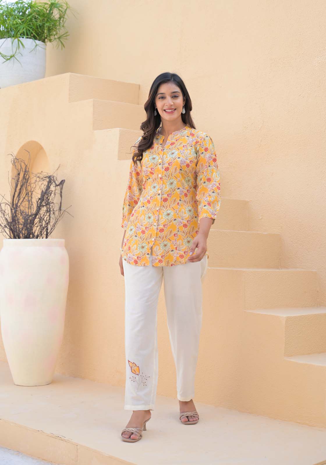 Label Khoj Women's viscose rayon Printed Cord Set