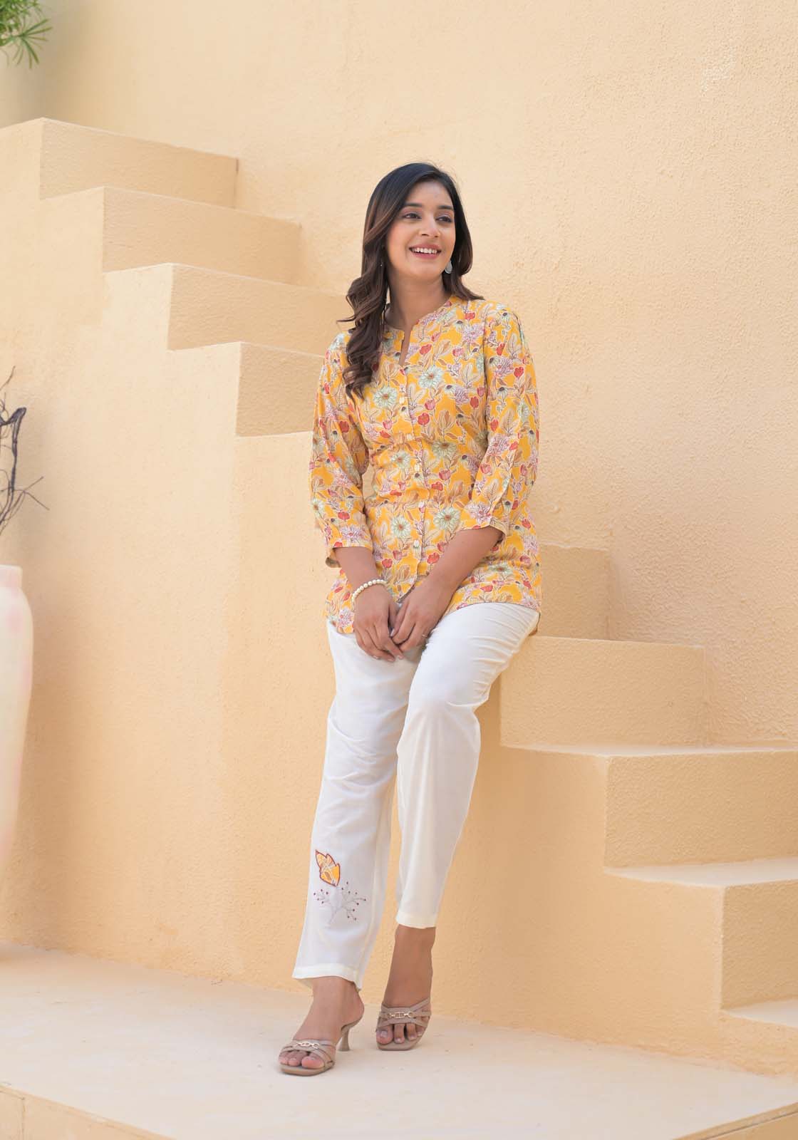 Label Khoj Women's viscose rayon Printed Cord Set