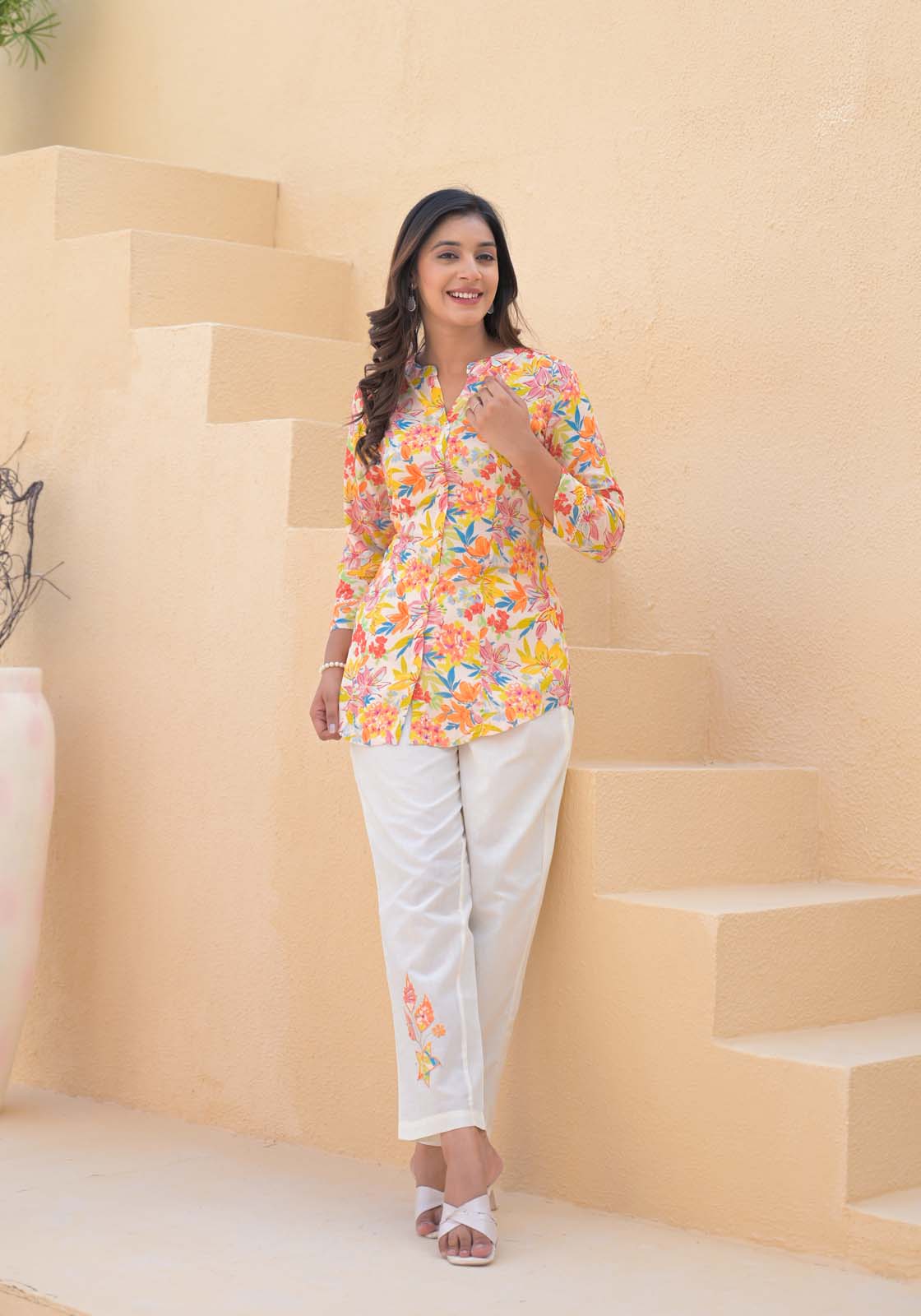 Label Khoj Women's viscose rayon Printed Cord Set