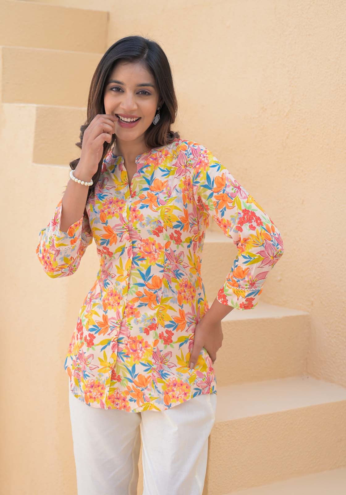 Label Khoj Women's viscose rayon Printed Cord Set