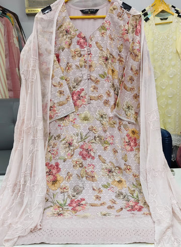 Label khoj chiffly print kurta with pant and dupatta