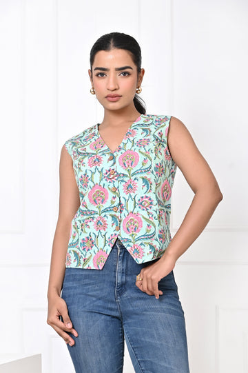 Sea Green and Pink Koti