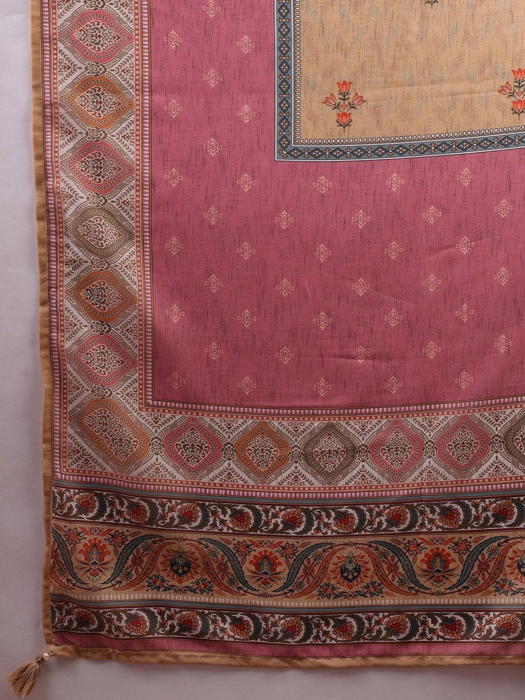 Label Khoj Women's Silk Blend Handwork Kurta with Pant and Dupatta