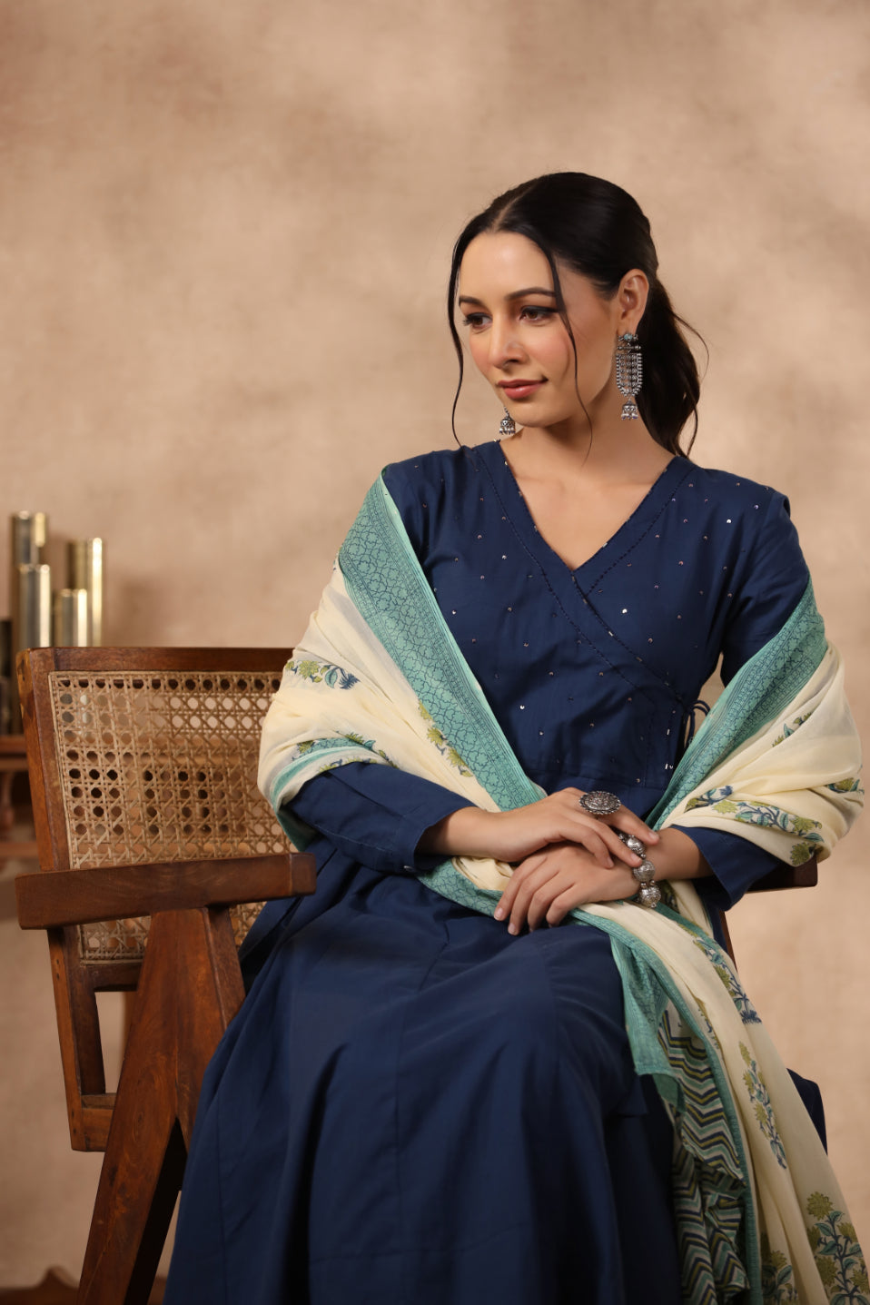 Shuddhi blue color 3 piece set