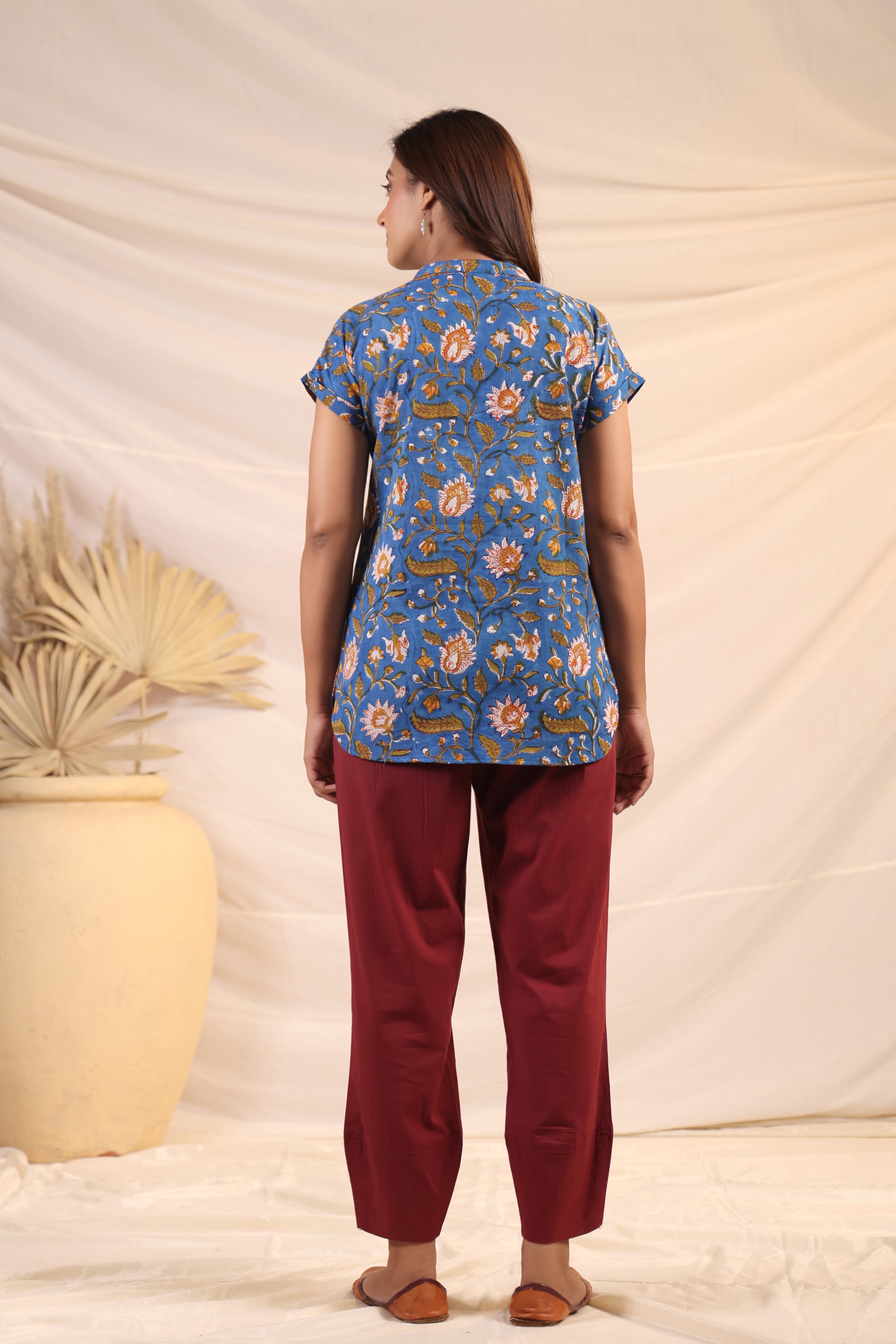 Shuddhi Blue and Green Shirt