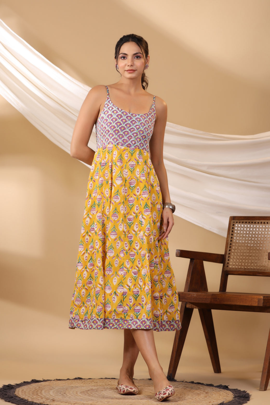 Mimosa Yellow Spegatie Dress