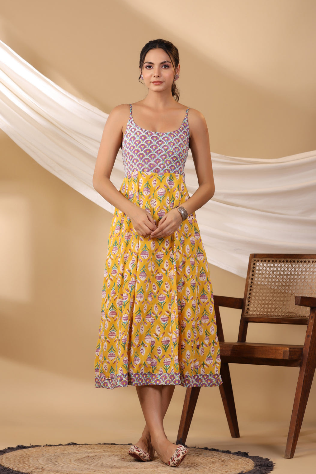 Mimosa Yellow Spegatie Dress