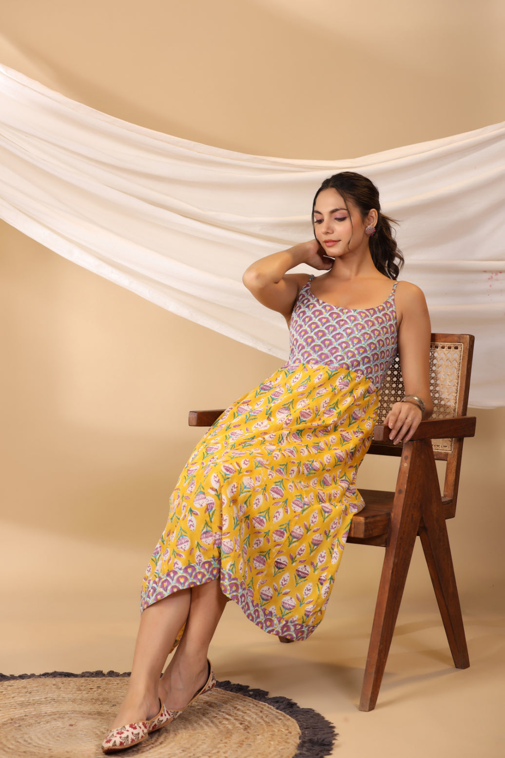 Mimosa Yellow Spegatie Dress