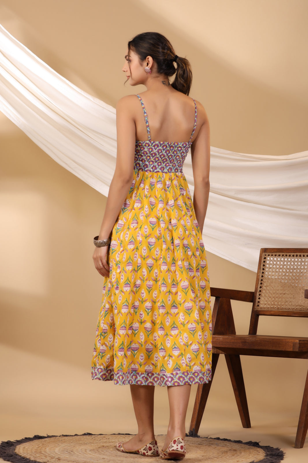Mimosa Yellow Spegatie Dress
