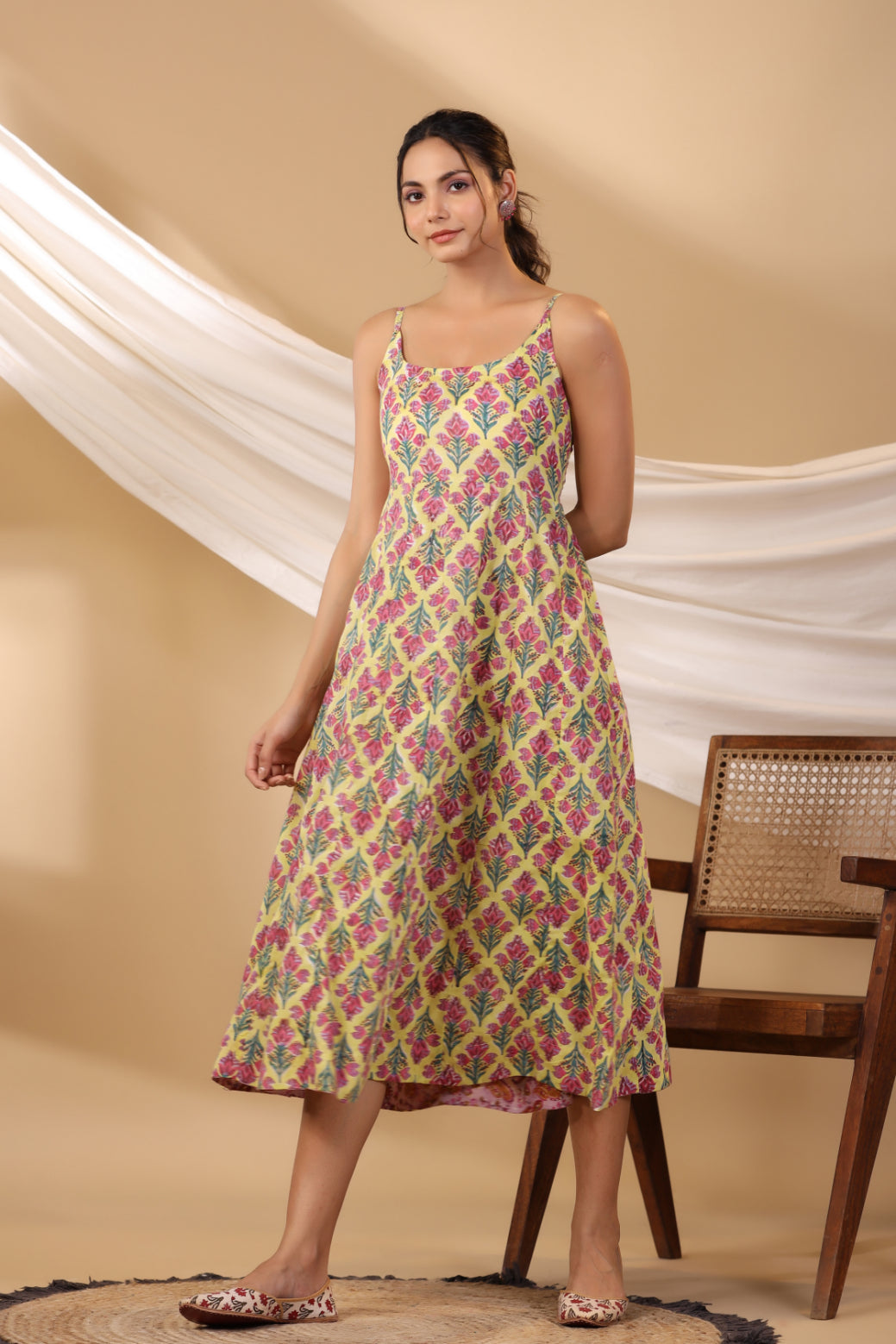 Crayola Lemon Yellow Spegatie Dress