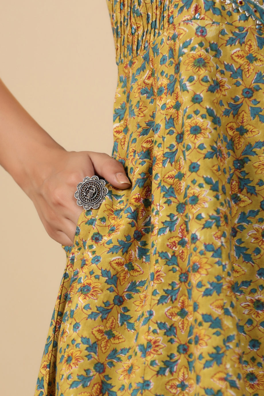Munsell Yellow Anarkali Kurta With Duppatta