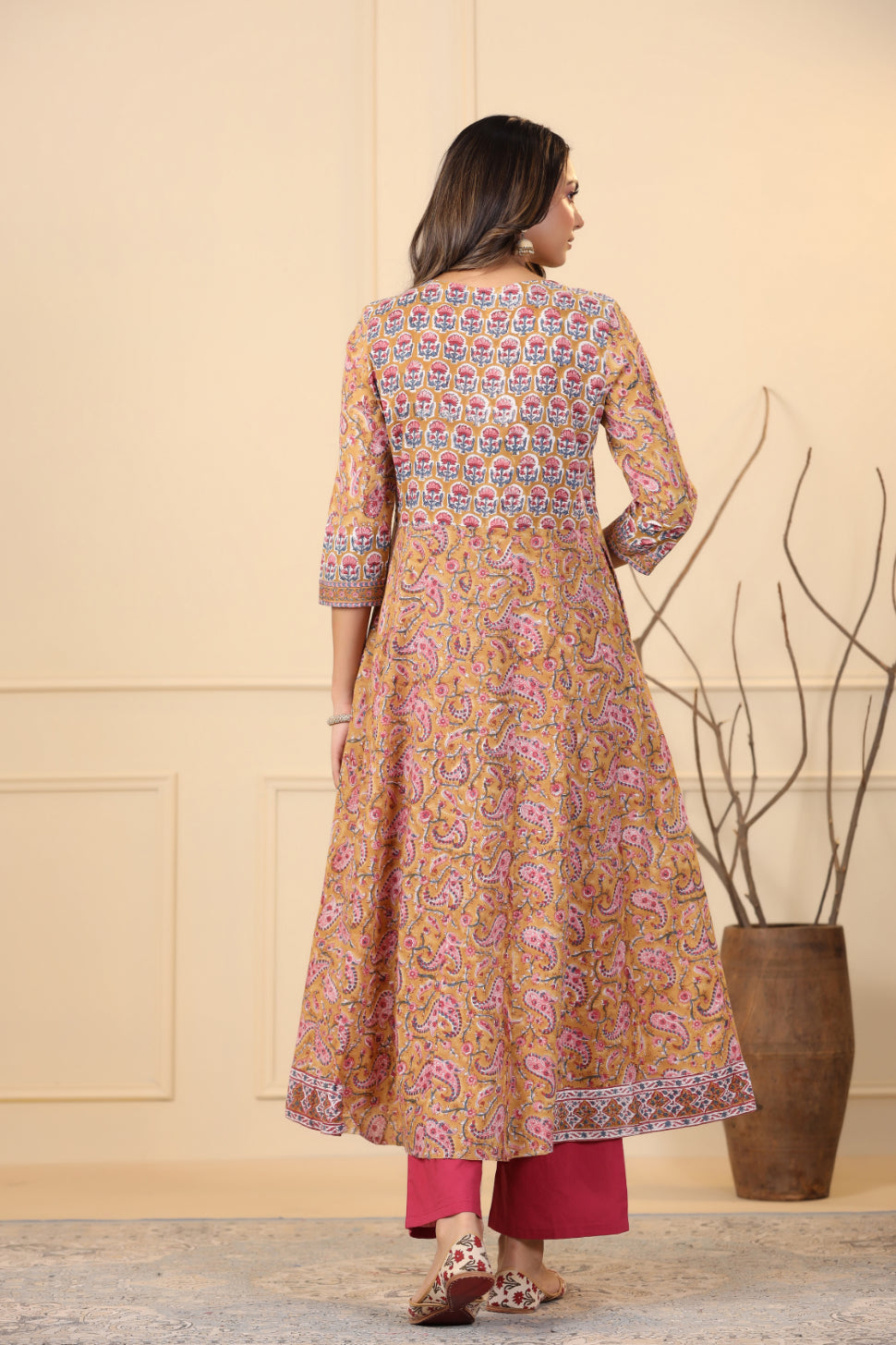 Biscotti Brown A-Line Kurta
