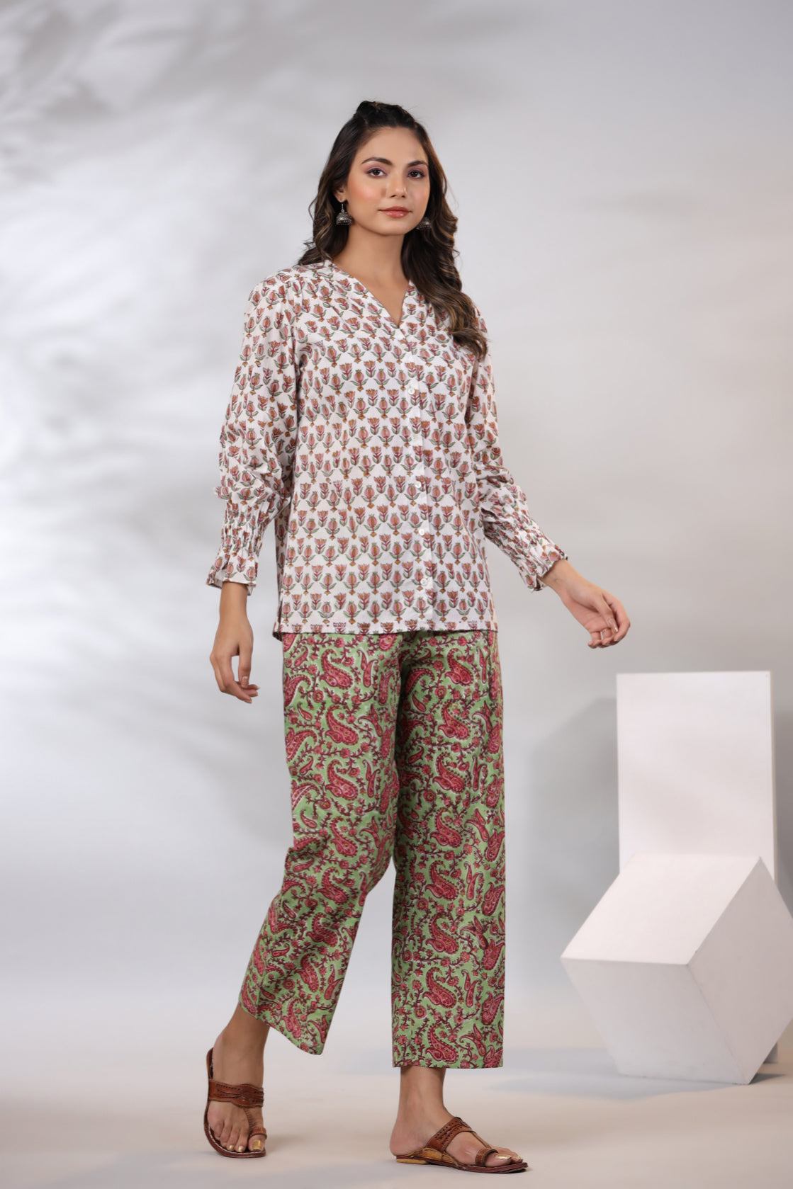 White Shirt Top With Pant