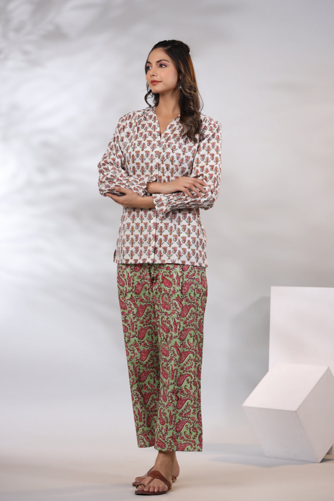 White Shirt Top With Pant
