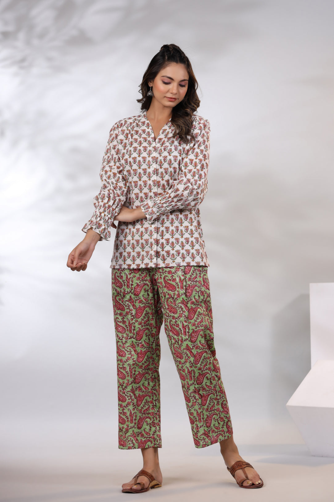 White Shirt Top With Pant