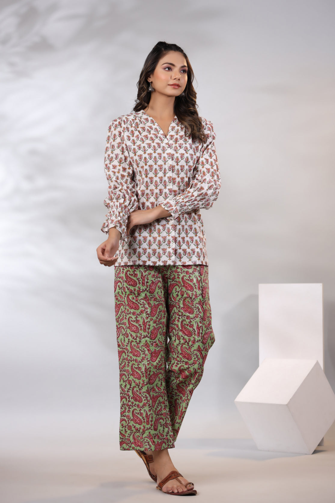 White Shirt Top With Pant