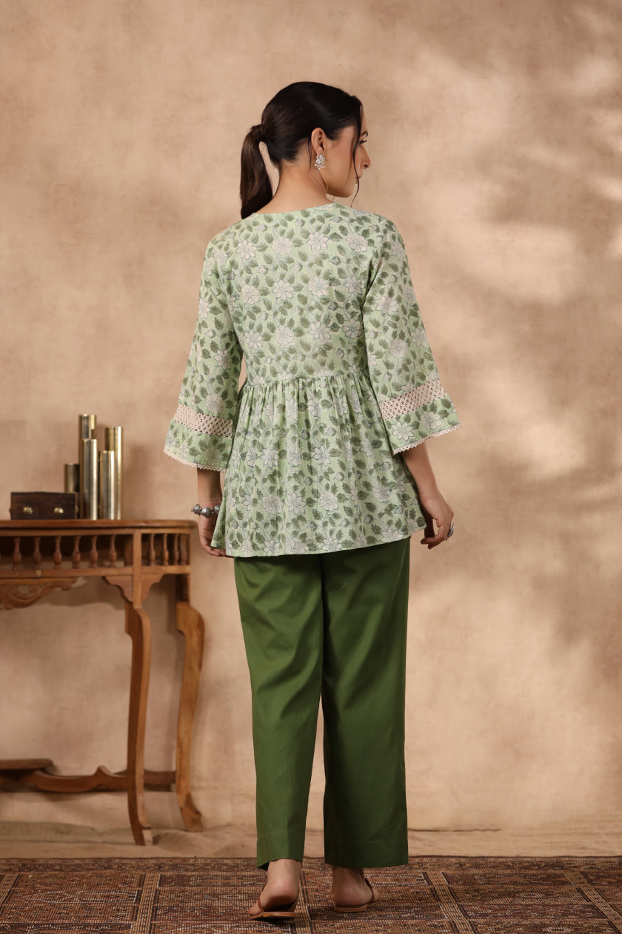 Shuddhi green color top