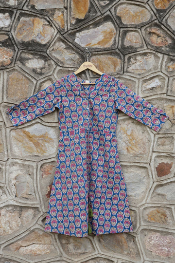 Cobalt Blue & Rouge Pink Dress