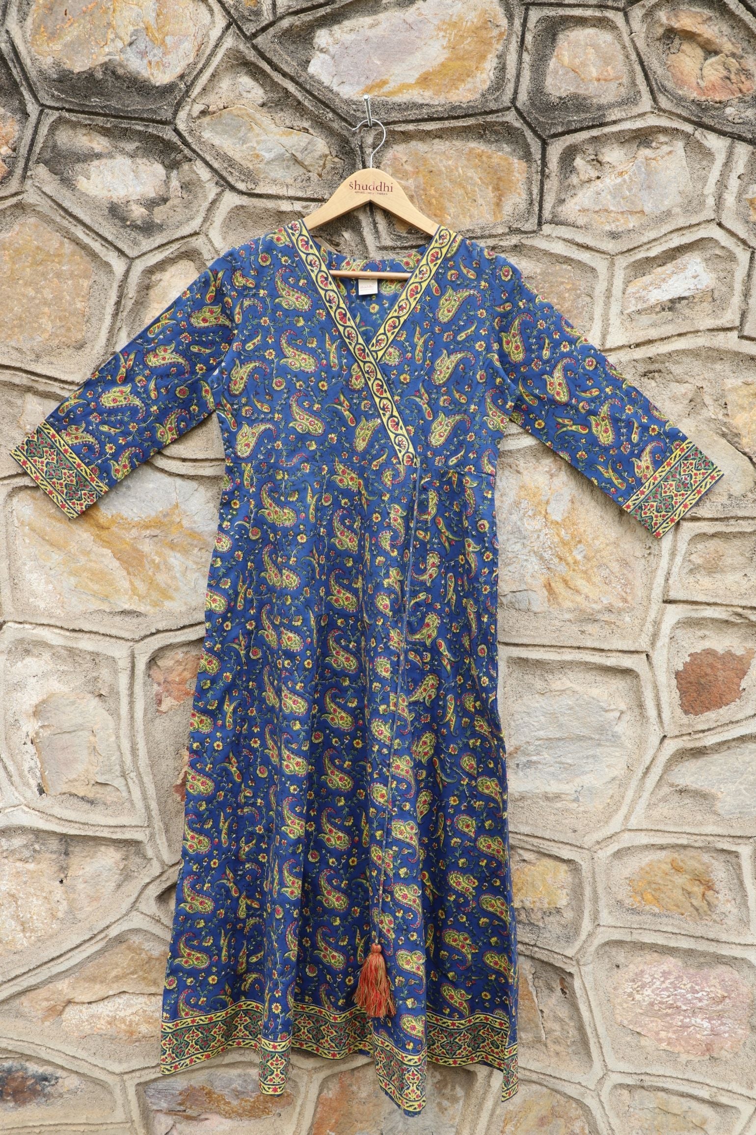 Cobalt blue Angarakha Anarkali Kurta