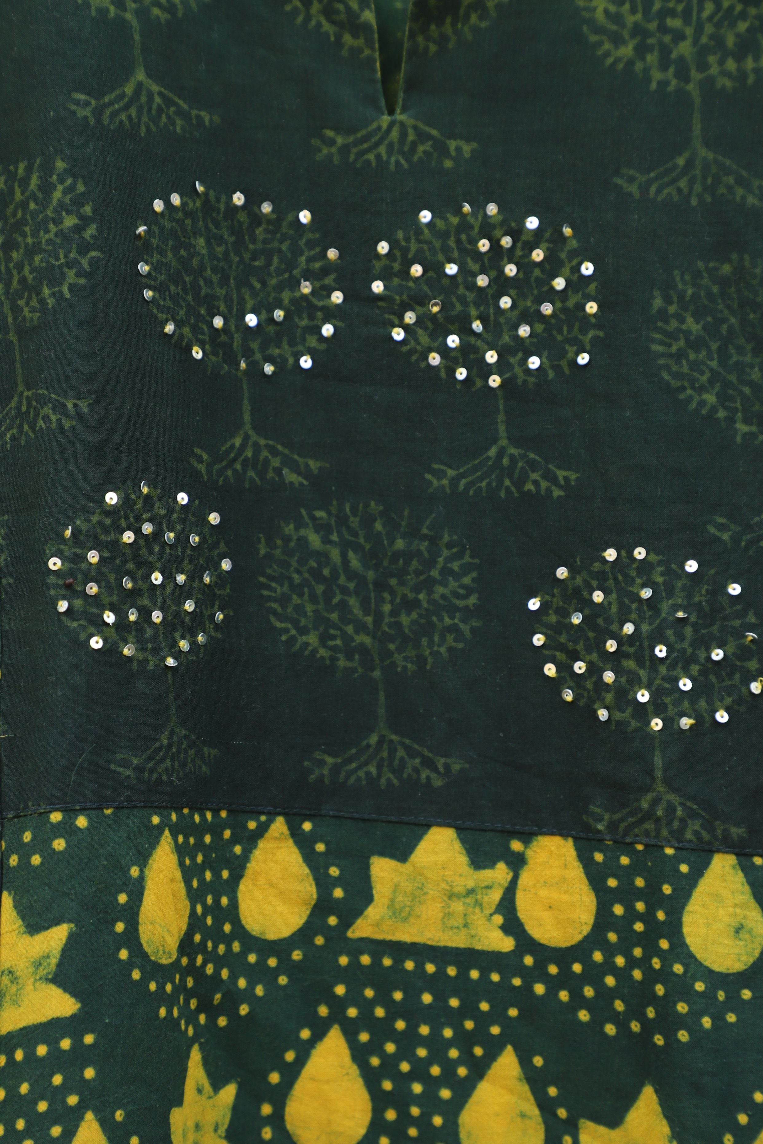 Sea Weed Green A line Kurta