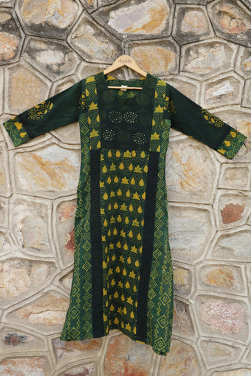 Sea Weed Green A line Kurta