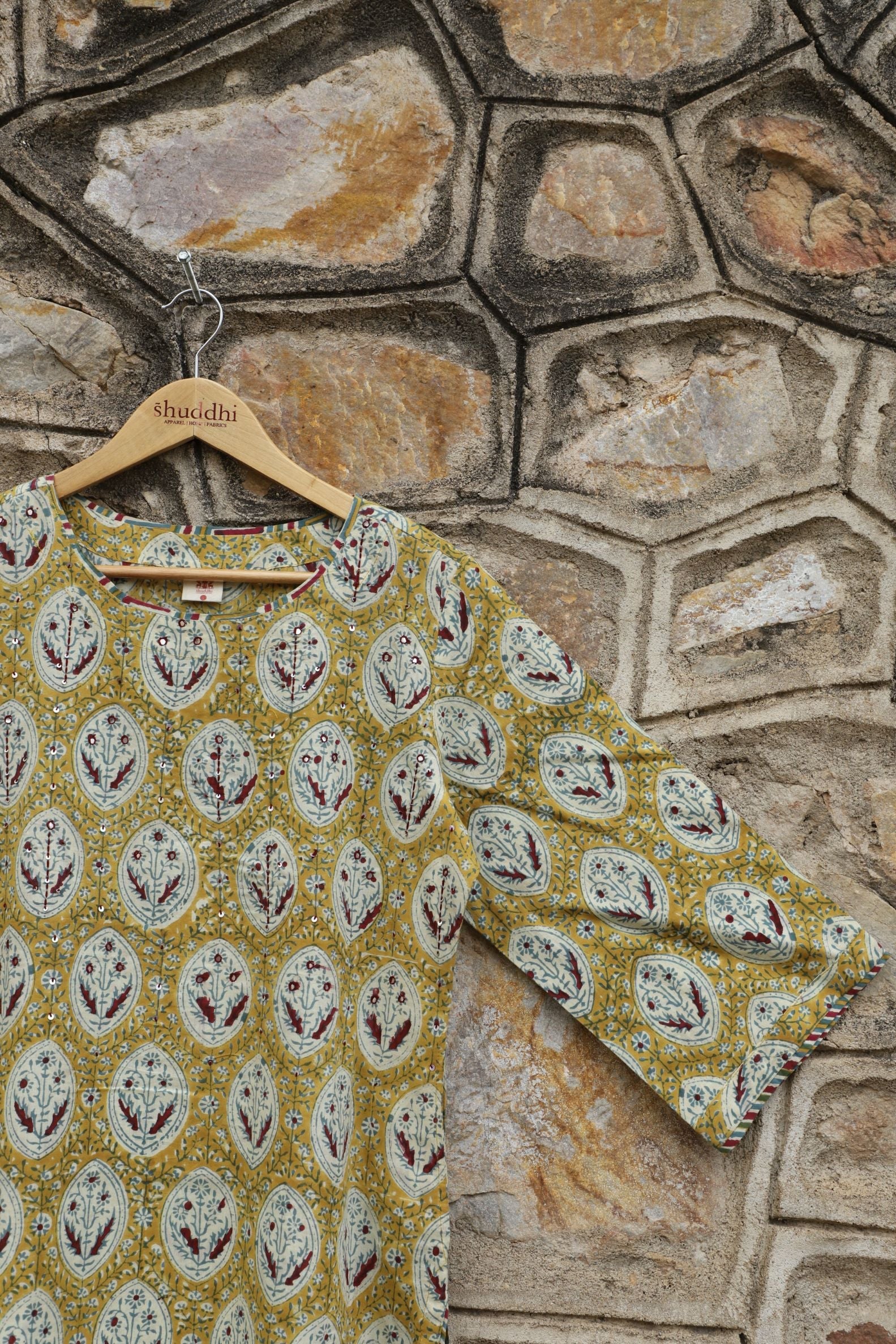 Mustard Straight Kurta