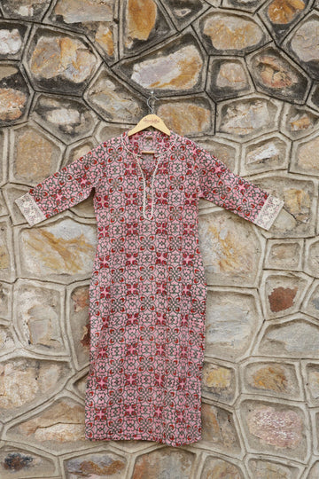 Pastel Pink Strainght Kurta