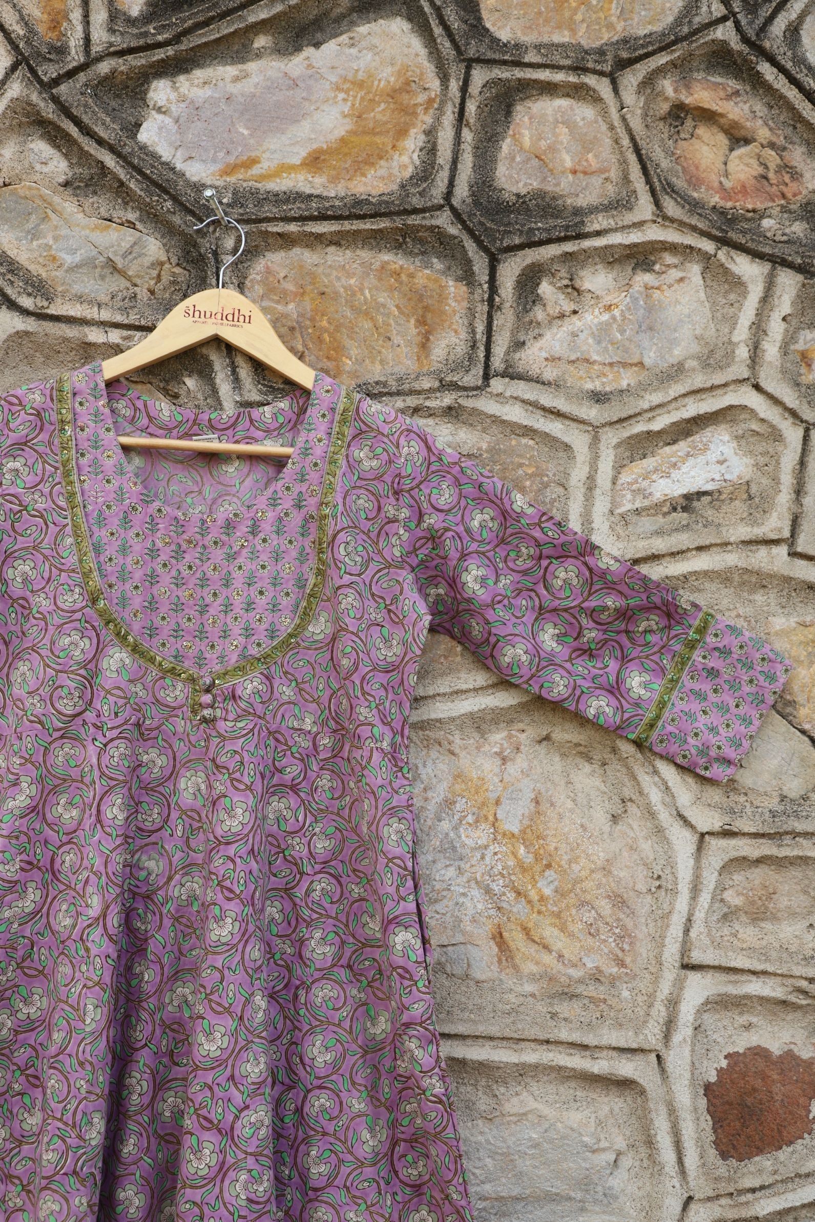 Periwinkal Purple Anarkali kurta