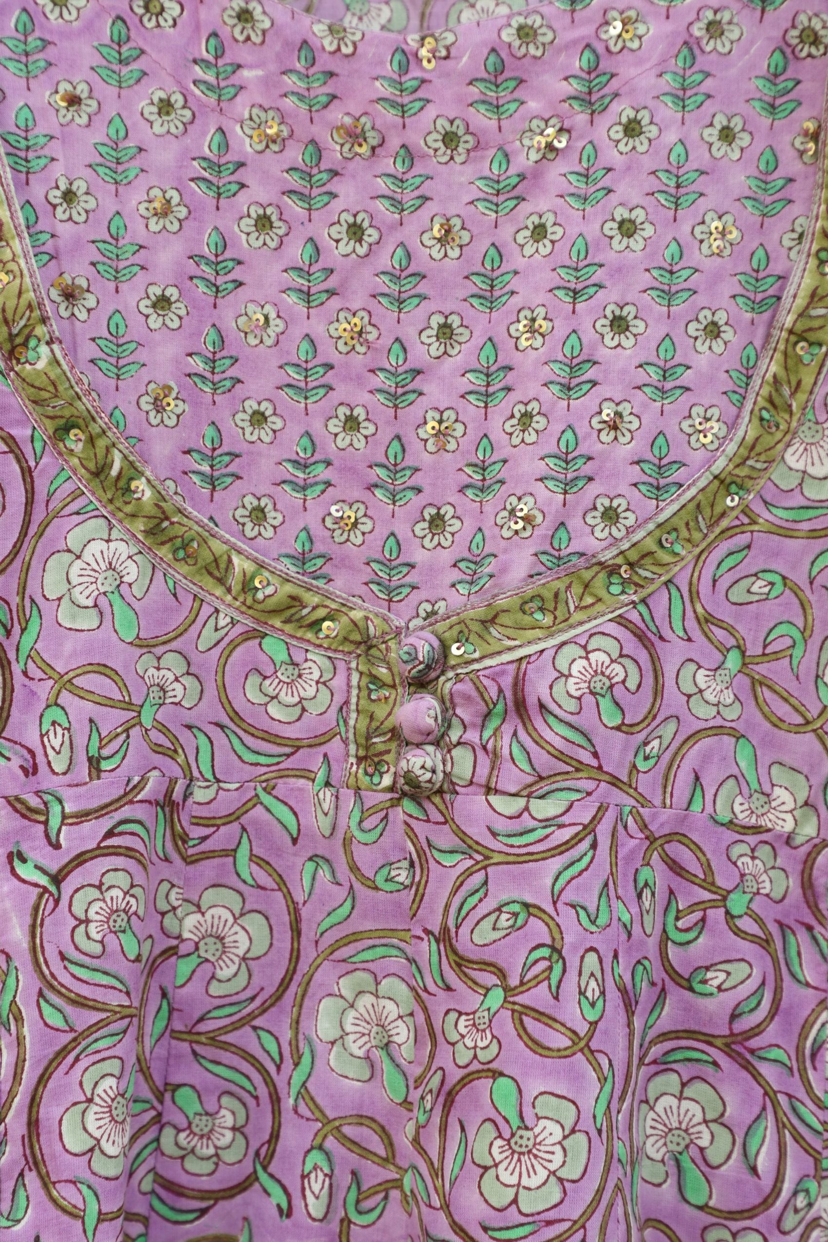 Periwinkal Purple Anarkali kurta