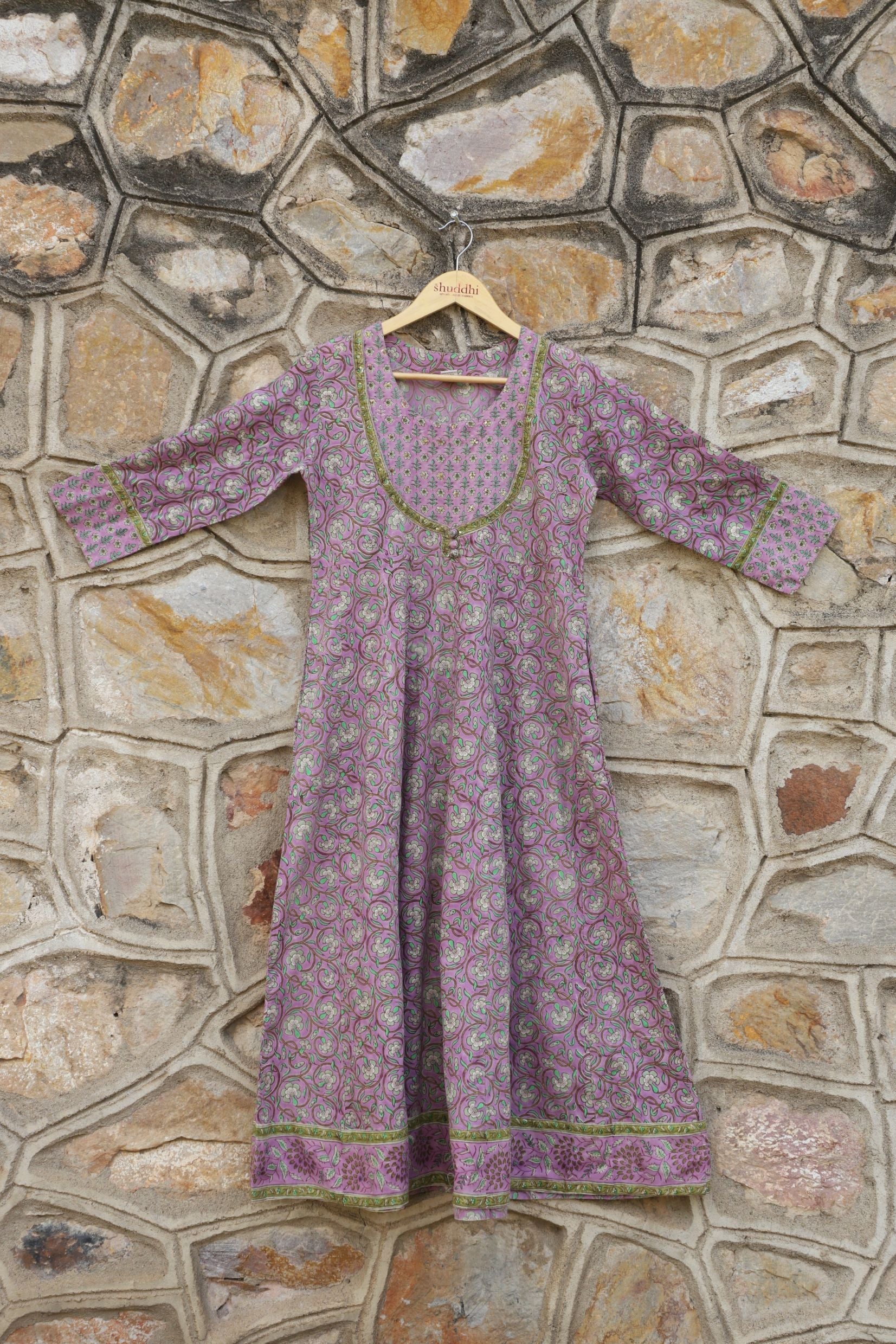 Periwinkal Purple Anarkali kurta
