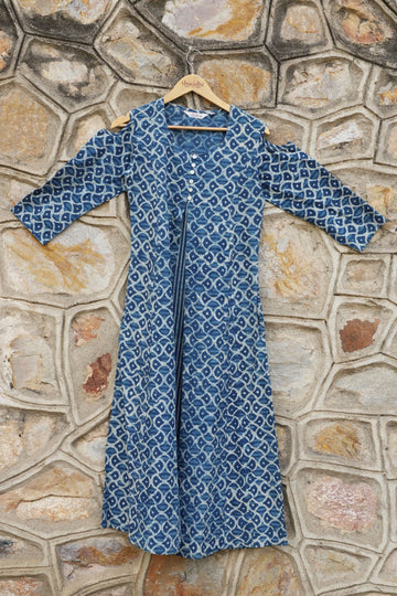 Indigo Blue A line kurta