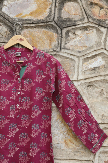 Mulbery Purple Straight Kurta